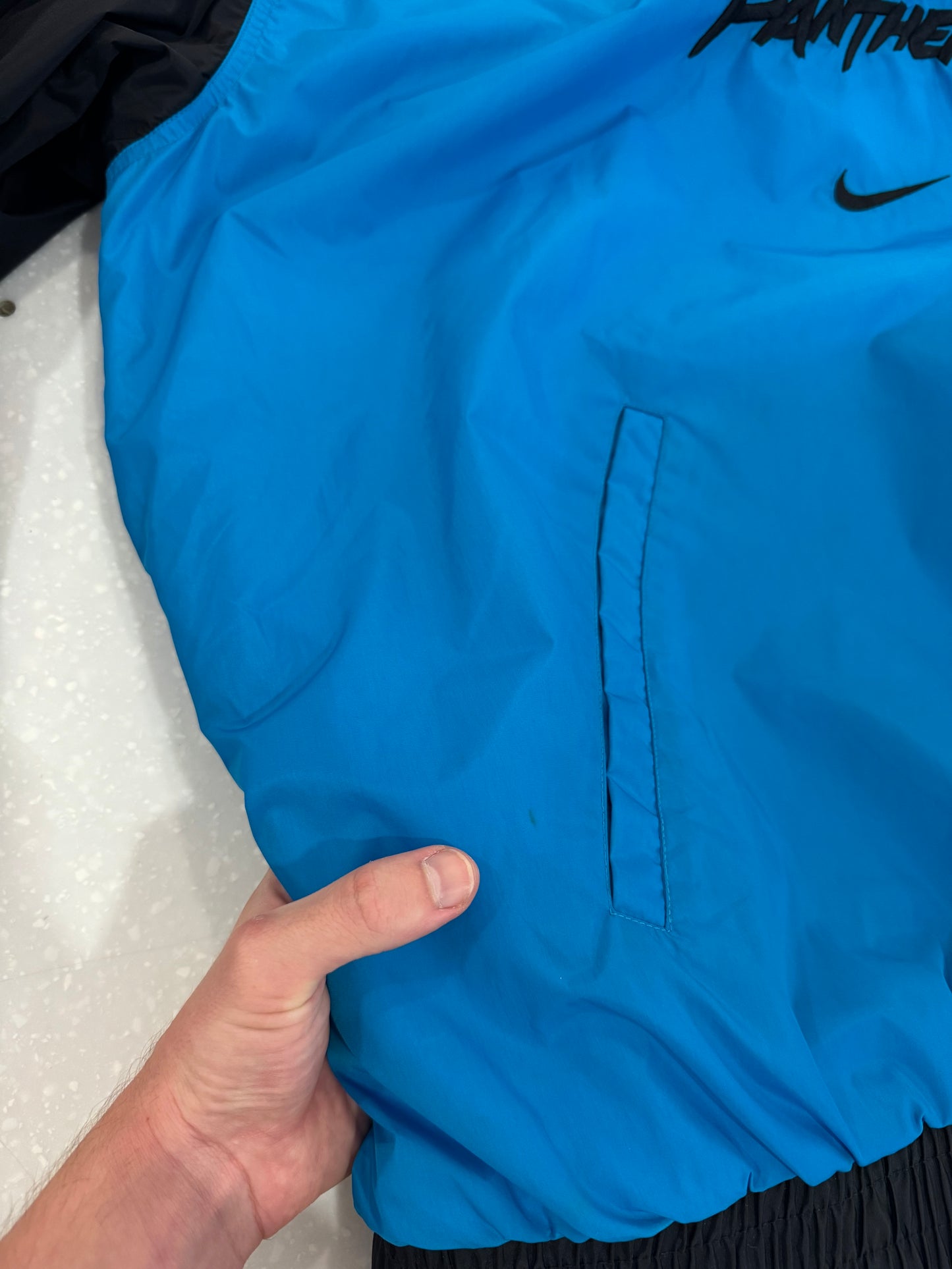 90s Carolina Panthers Nike Center Swoosh Reversible Windbreaker (XXL)
