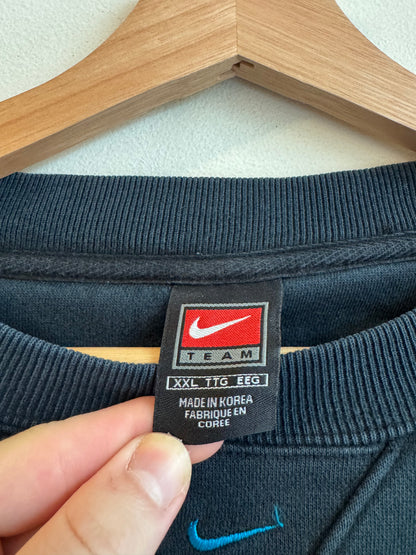 00s Carolina Panthers Cropped Nike Center Swoosh Crewneck (XXL)