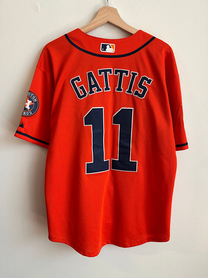 2015 Houston Astros Evan Gattis 50th Anniversary Stitched Majestic Jersey (S)