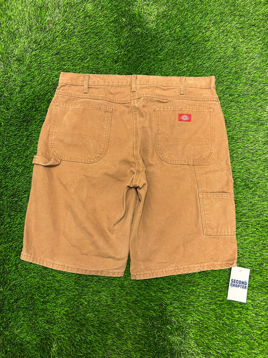2010 Vintage Dickies Baggy Tan Carpenter Workwear Shorts (38)