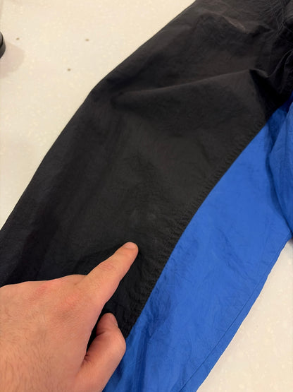 90s Nike Center Swoosh Black & Blue Windbreaker (XL)