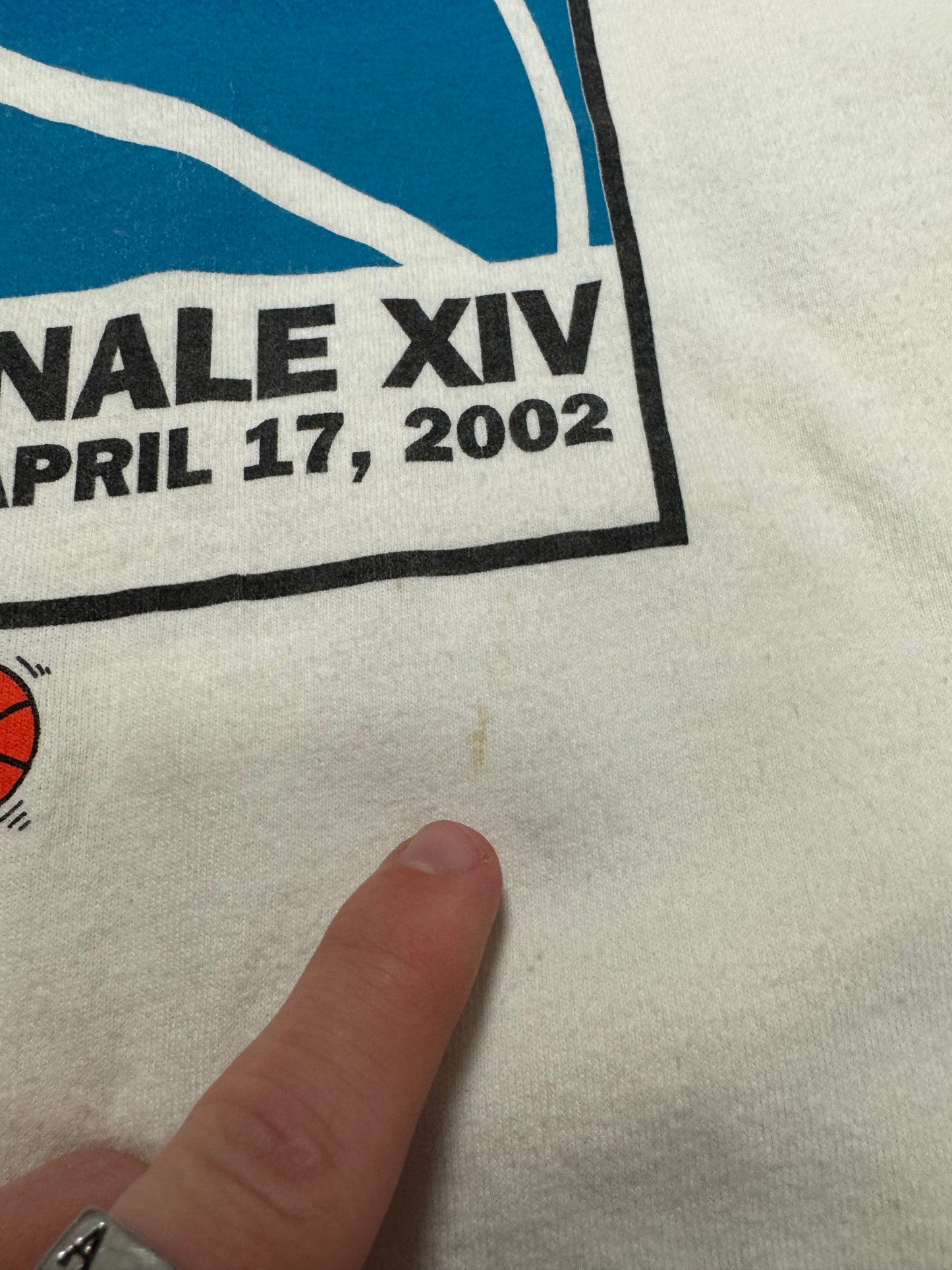 2002 Charlotte Hornets v Chicago Bulls Fantastic Fanale XIV Vintage NBA Tee (XL)