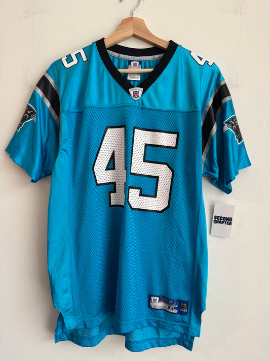 00s Carolina Panthers Brad Hoover Electric Blue Jersey (Youth XL)