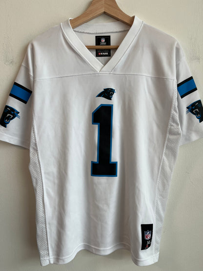 2010s Carolina Panthers Cam Newton NFL Players Away Jersey (Youth XL)