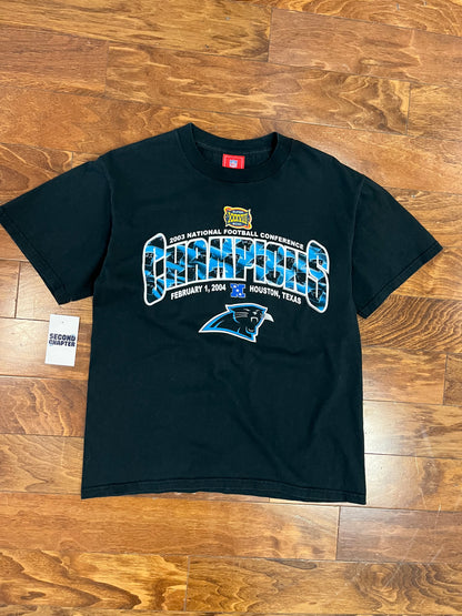 2004 Carolina Panthers Black Super Bowl Tee (M)