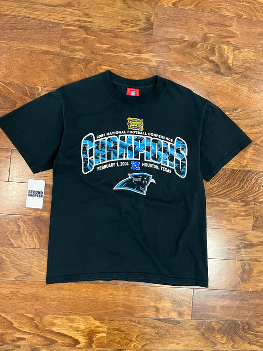 2004 Carolina Panthers Black Super Bowl Tee (M)