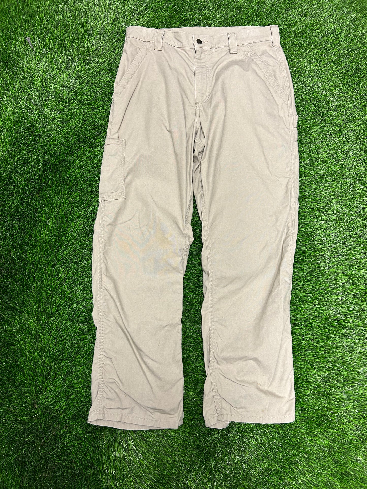 Carhartt Khaki Loose Fit Carpenter Pants (34 x 30)