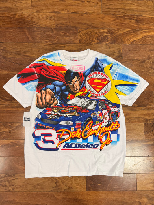 1999 Dale Earnhardt Nascar Superman Deadstock AOP Tee (L)