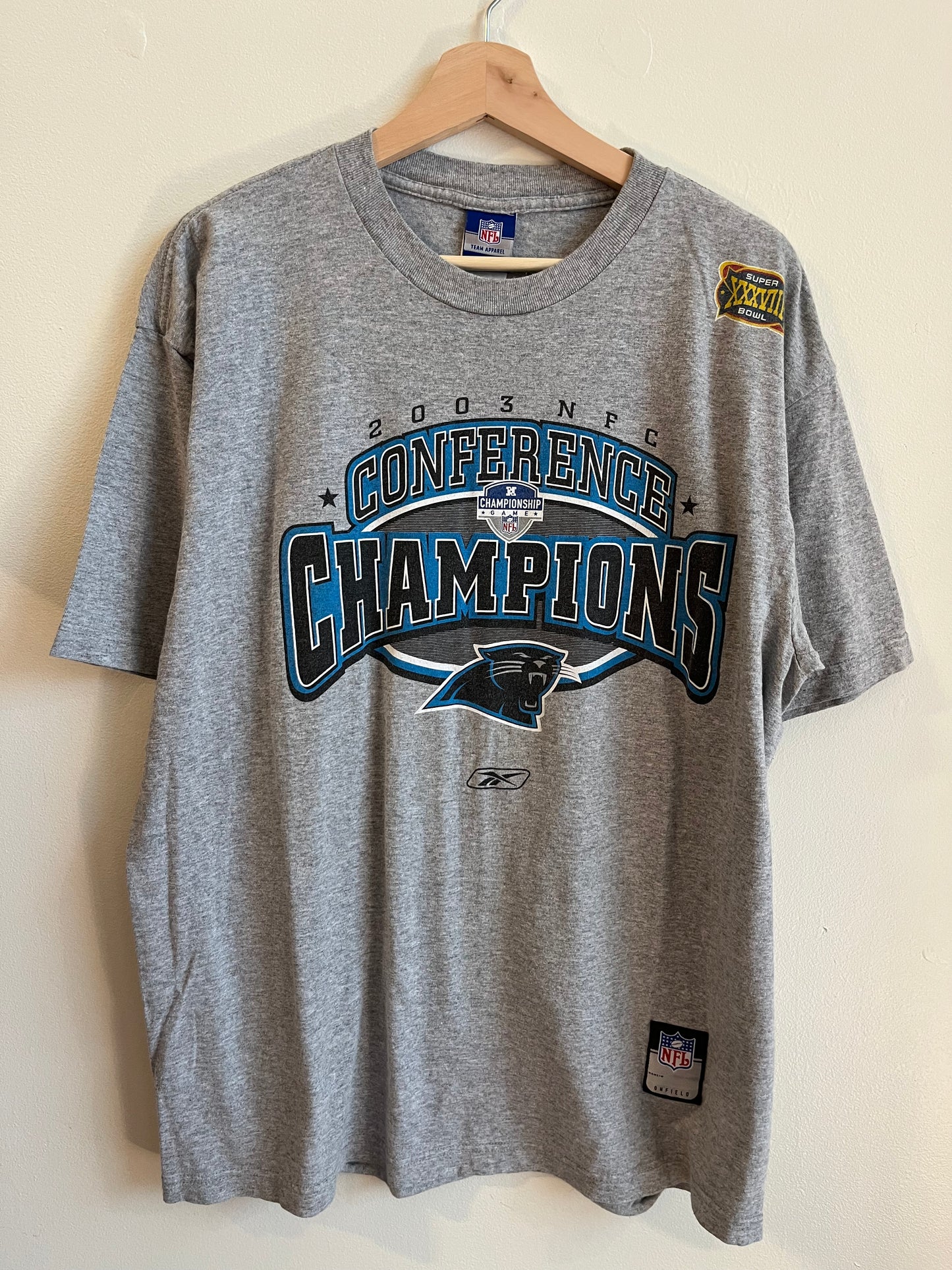 Reebok Panthers Grey Champs Tee 2003