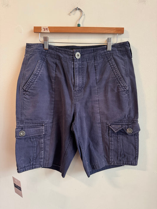 00s Guess Faded Utility Navy Shorts (34)