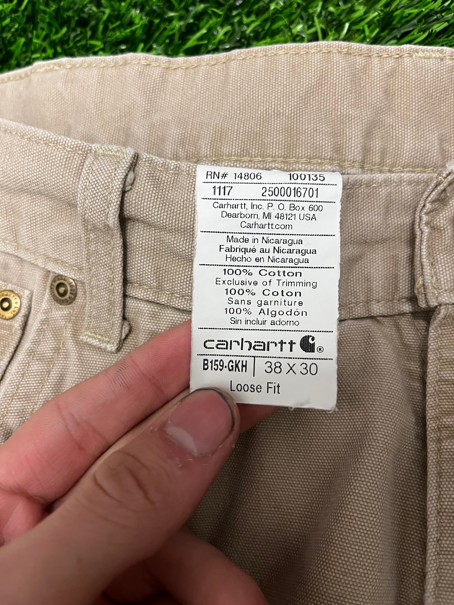 Carhartt Tan Loose Fit Carpenter Pants (38 x 30)