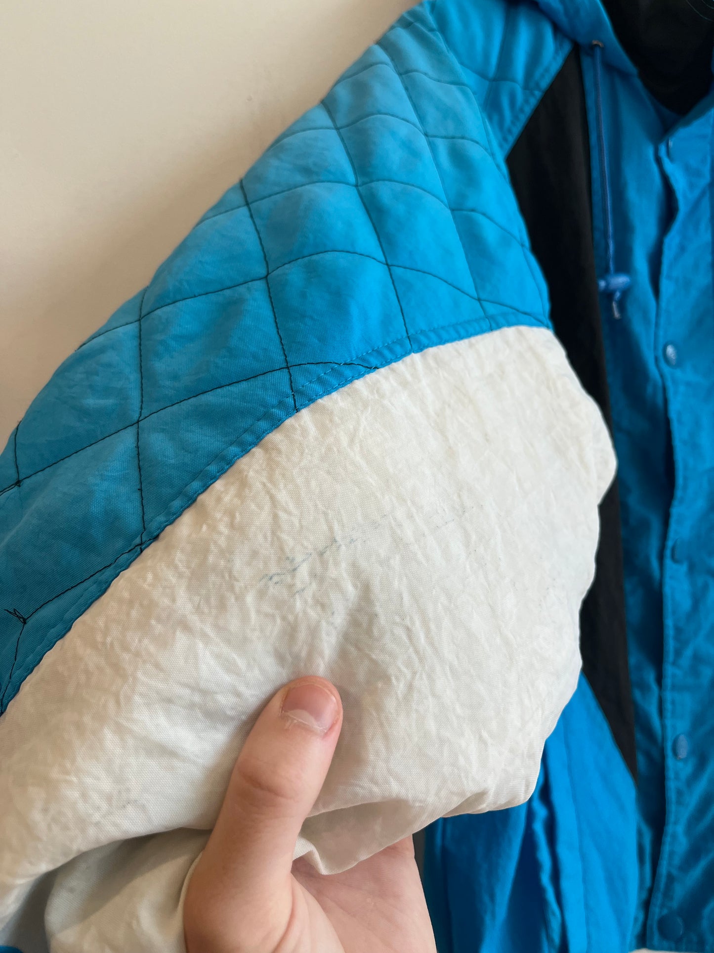 90s Carolina Panthers Starter Pro Line Blue Puffer Jacket (M)