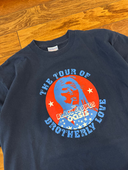 2001 Oasis & Black Crowes Band Music Tour Tee (L)
