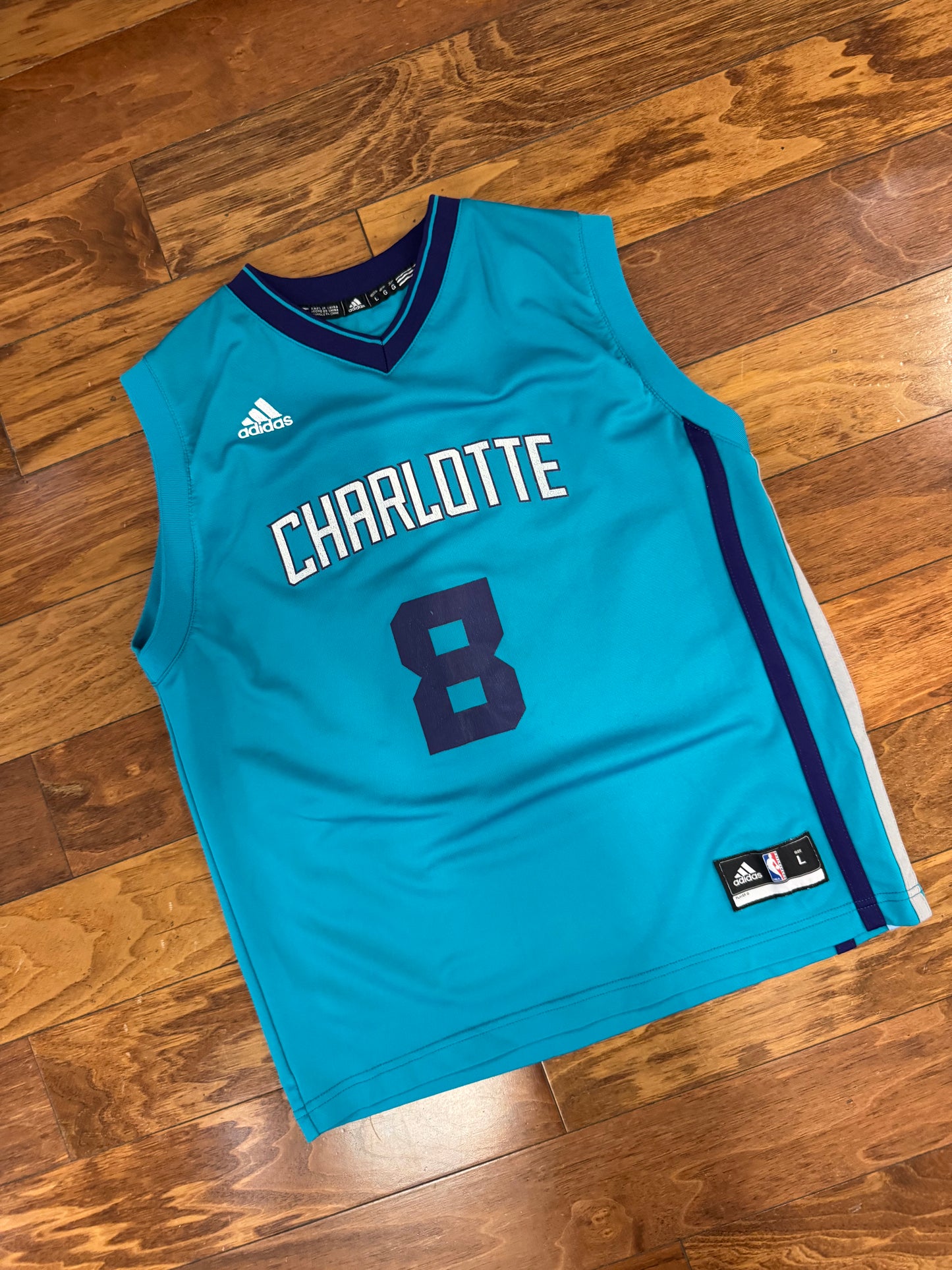 2014 Charlotte Hornets Lindsay Youth Basketball Jersey (Youth L)