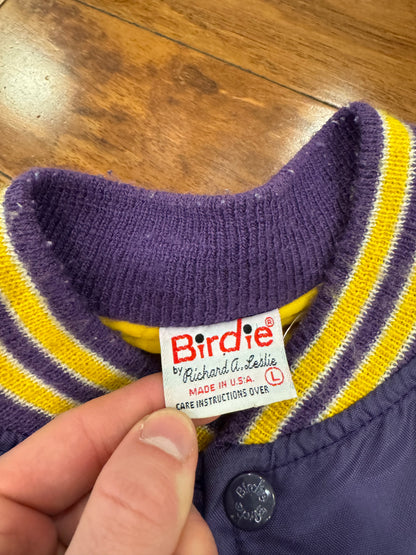 1989 Minnesota Vikings 20th Anniversary Vintage Birdie Satin Jacket (L)