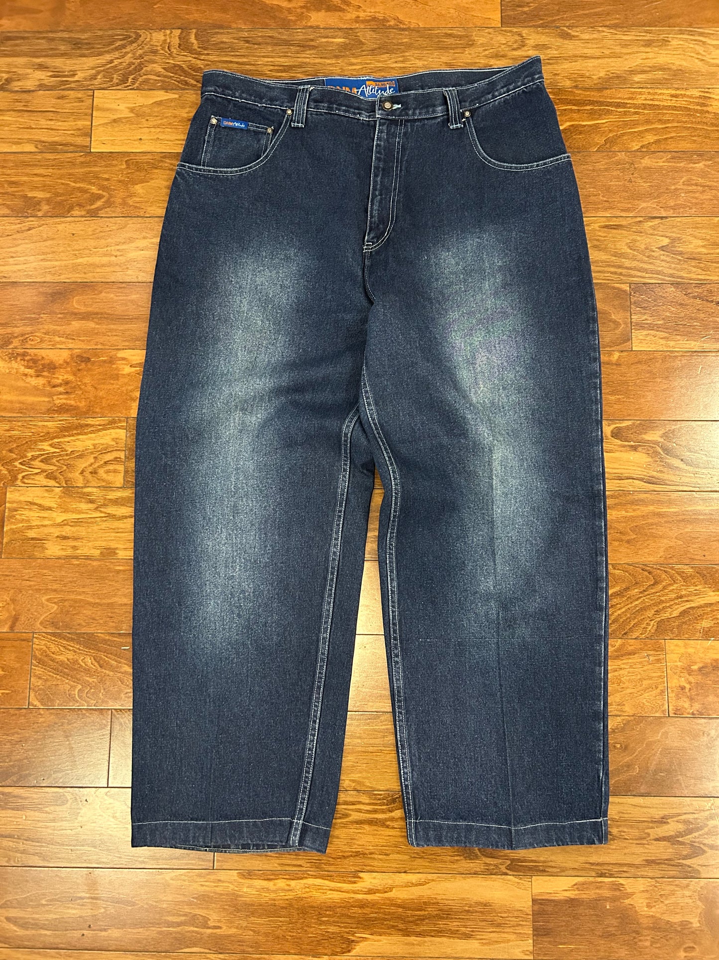 00s DNM Attitude Baggy Dark Wash Jeans (42 x 32)
