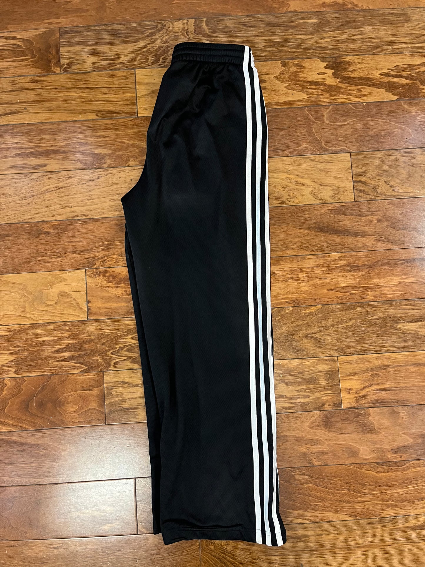 00s Adidas Baggy Black Sweat Pants (Youth L)