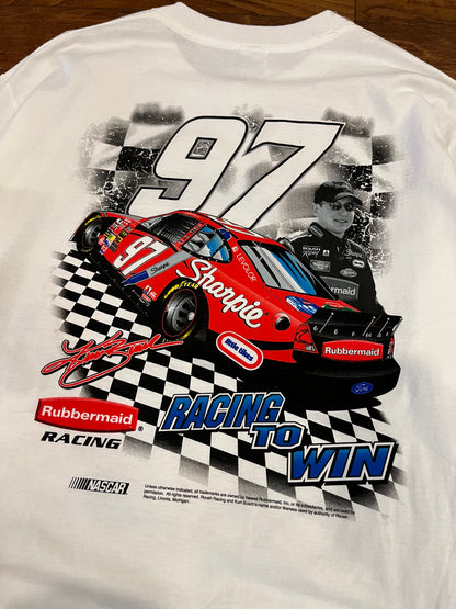 00s Nascar Rubbermaid White Tee (XL)