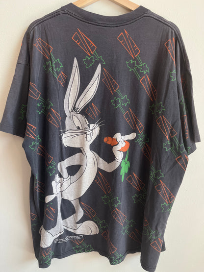 1990s Bugs Bunny Carrots Looney Tunes AOP Tee (XL)