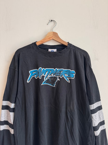 00s Carolina Panthers Cat Scratch Long Sleeve Shirt (L)