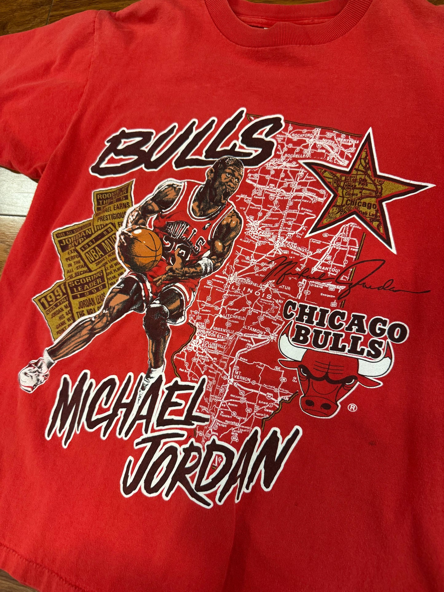 90s Michael Jordan Chicago Bulls Nutmeg Vintage NBA Tee (M)