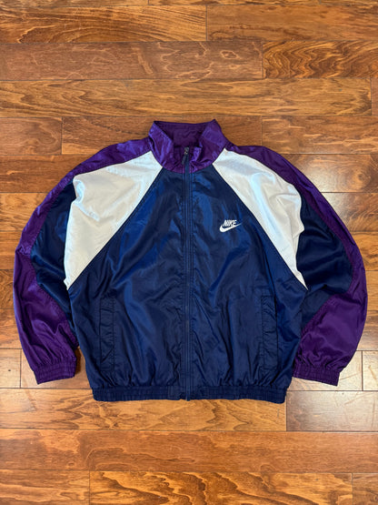 90s Nike Purple/Navy Deadstock Vintage Windbreaker (L)