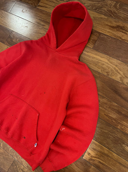 90s Russell Vintage Paint Stained Hoodie (M)
