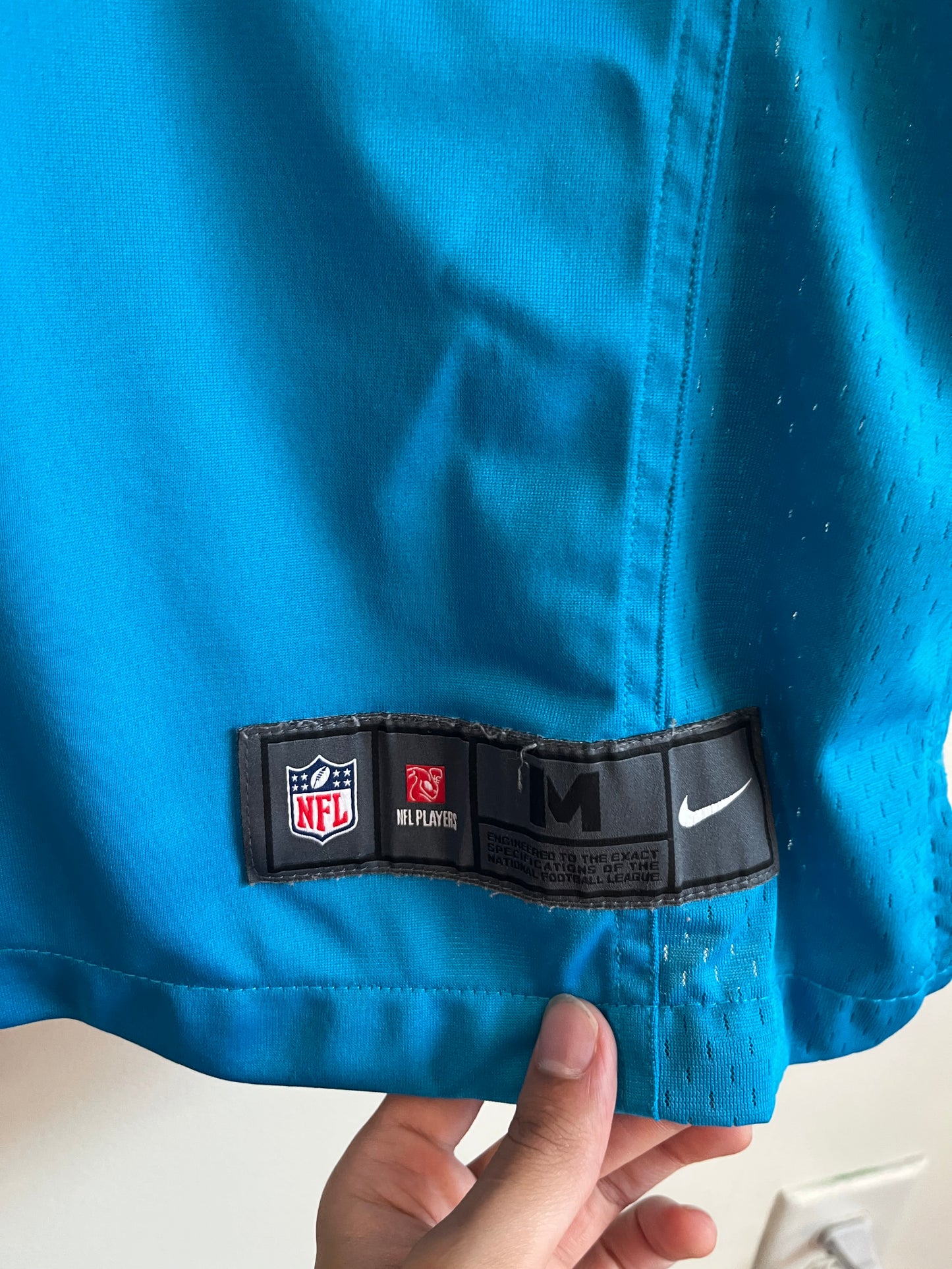2021 Carolina Panthers Christian McCaffery Blue Nike Jersey (M)