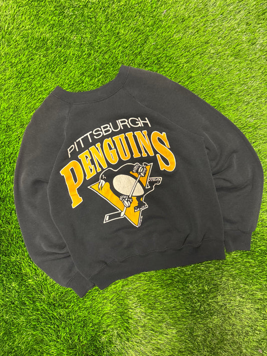 1988 Pittsburgh Penguins Vintage NHL Logo Crewneck (S)