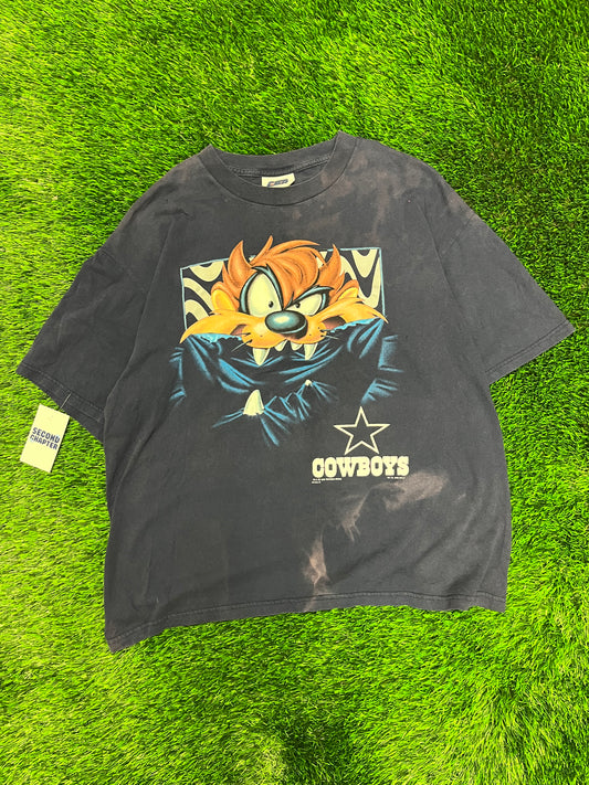 1998 Dallas Cowboys Taz Stained Faded Tee (XL)