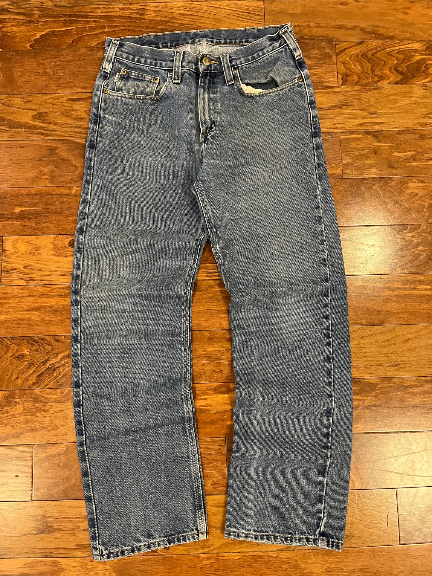 Carhartt Mid Wash Blue Jeans (32 x 32)