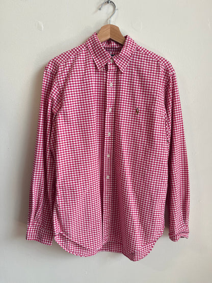 00s Polo Ralph Lauren Pink Button Up Polo Shirt (M)