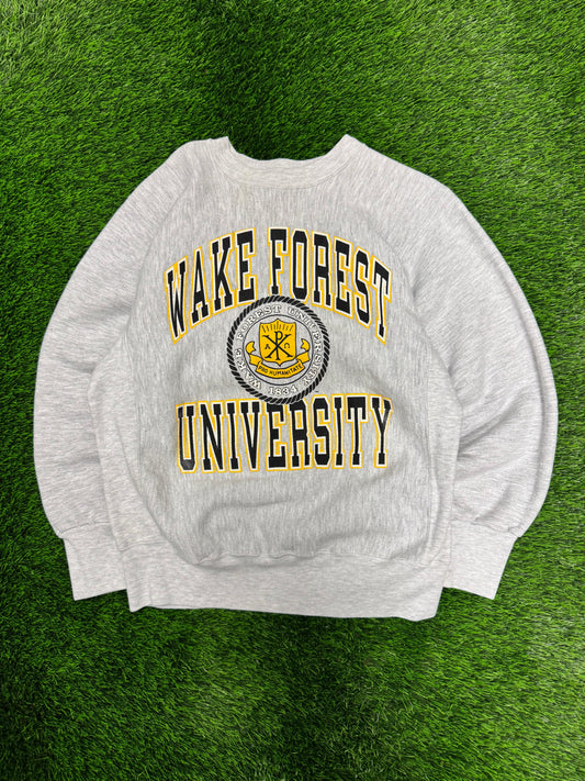 90s Wake Forest University Reverse Weave Vintage Crewneck (L)