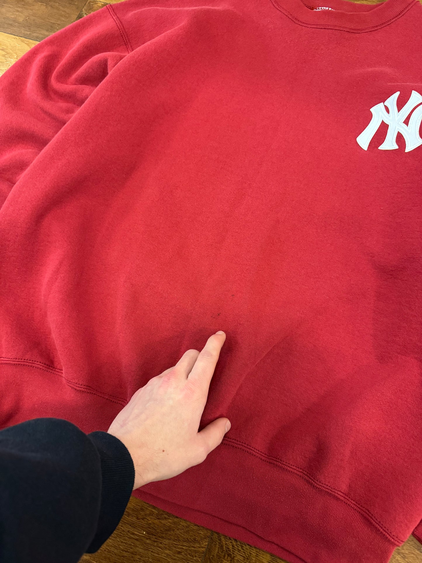 90s New York Yankees BVD Maroon Embroidered Crewneck (XXL)