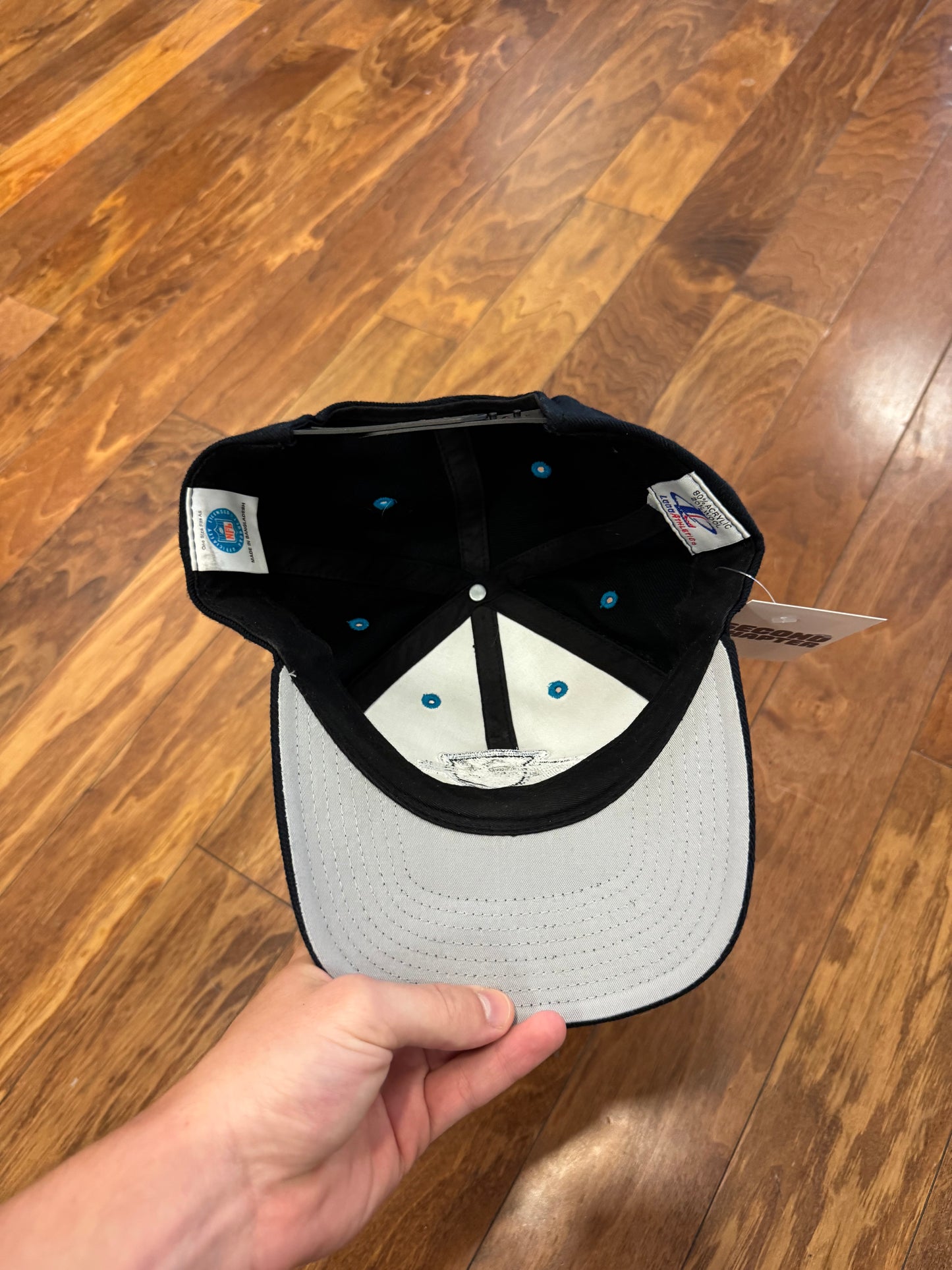 90s Carolina Panthers Logo Athletics Black Essential Hat (OS)