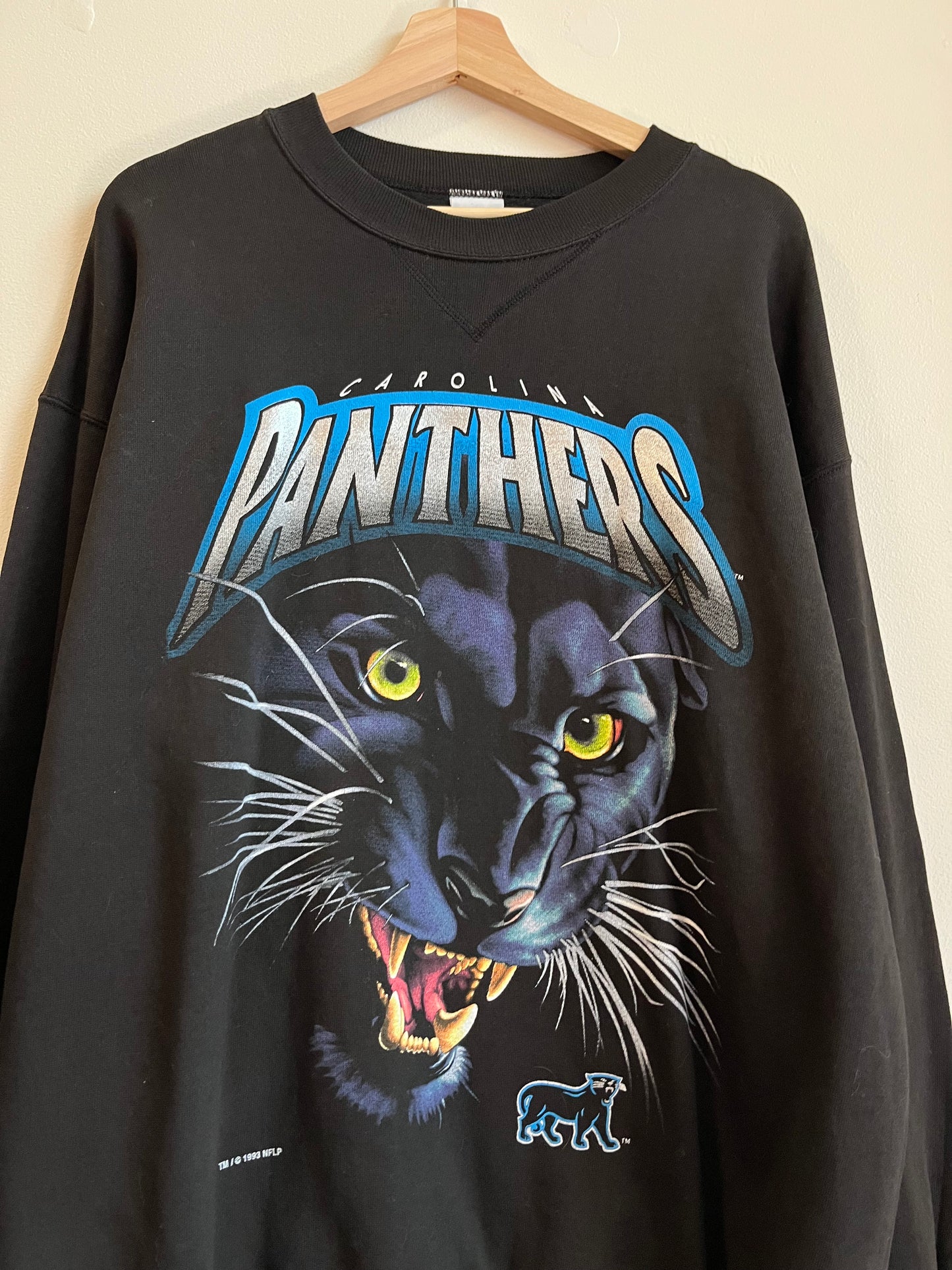 1993 Carolina Panthers Realistic Cat Salem Crewneck (L)