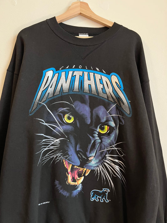 1993 Carolina Panthers Realistic Cat Salem Crewneck (L)