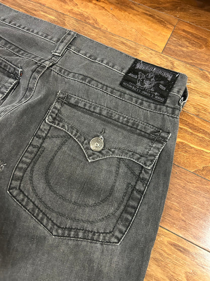 00s True Religion Ricky Super T Black Bootcut Jeans (40 x 34)