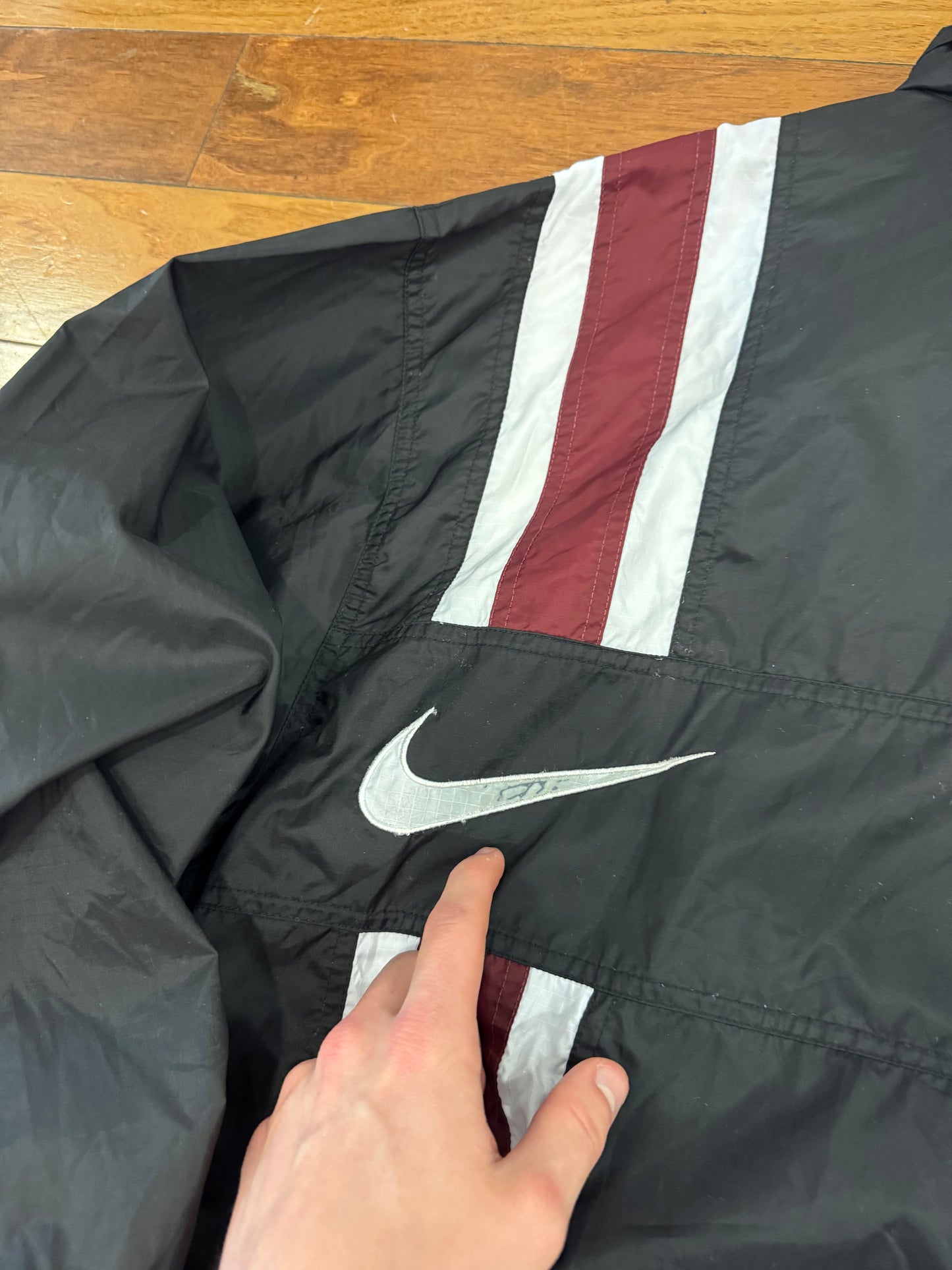 90s Nike Vertical Stripe Windbreaker (XL)