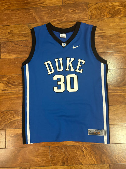 00s Duke #30 Nike Elite Basketball Jersey (Youth XL)