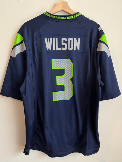 00s Seattle Seahawks Russell Wilson #3 Nike Jersey (XL)
