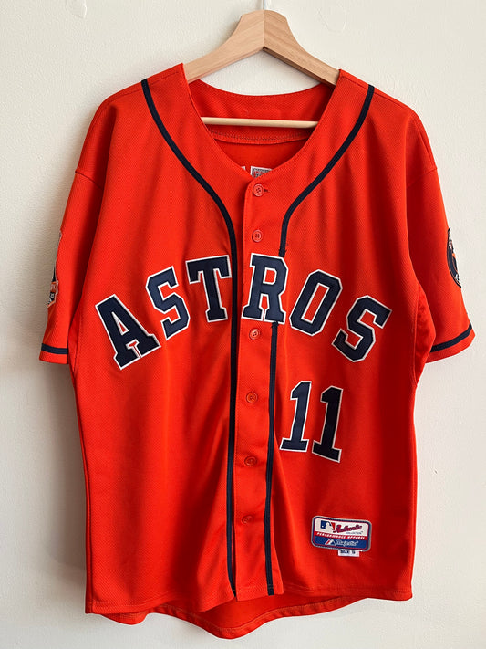 2015 Houston Astros Evan Gattis 50th Anniversary Stitched Majestic Jersey (S)