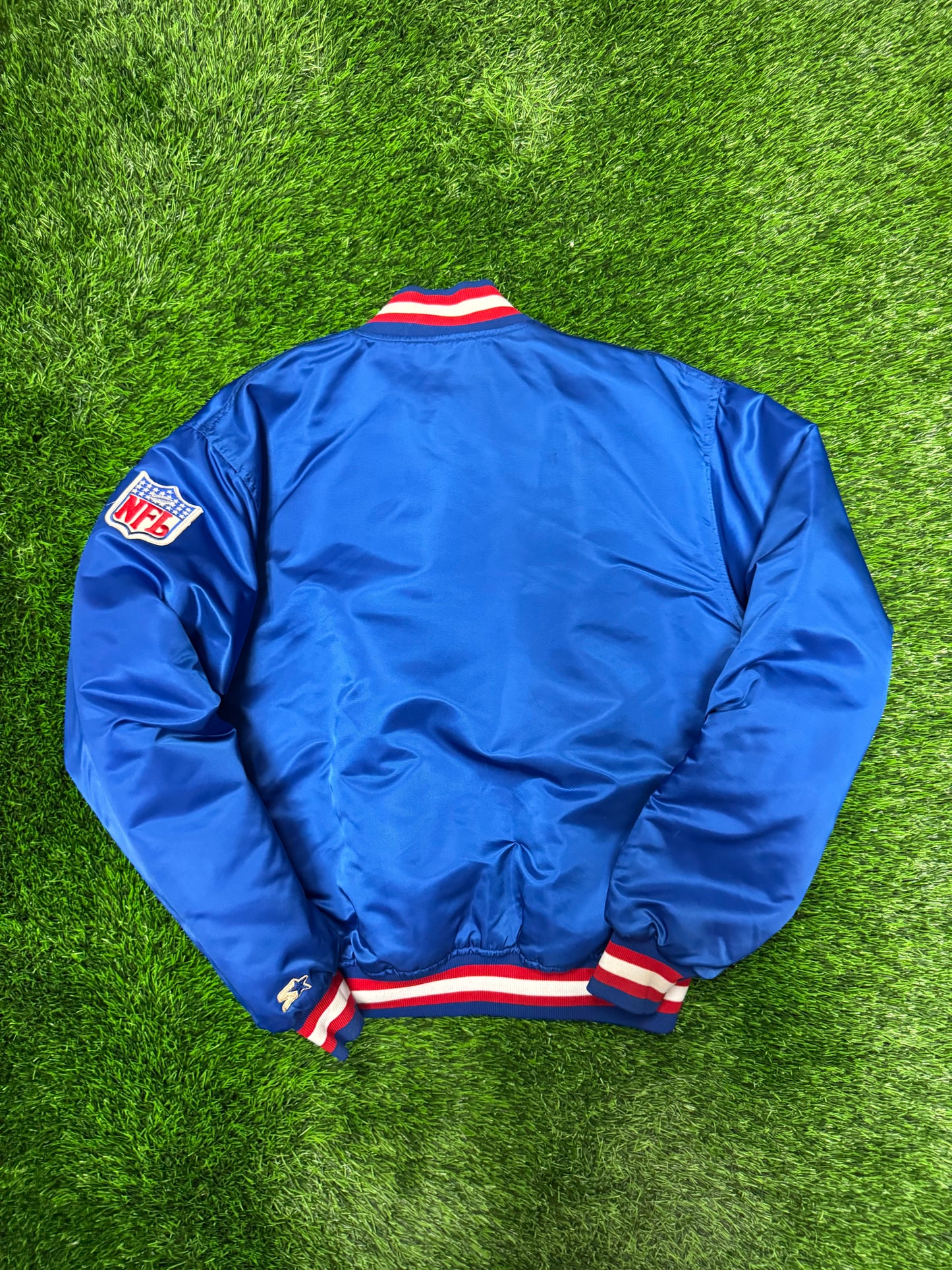 80s New England Patriots Old Logo Vintage Starter Satin Jacket (L)