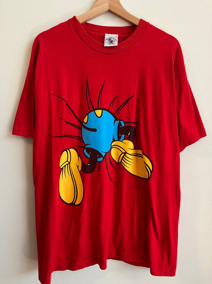 90s Mickey & Co Jump Out Breakthrough Red Tee (XL)