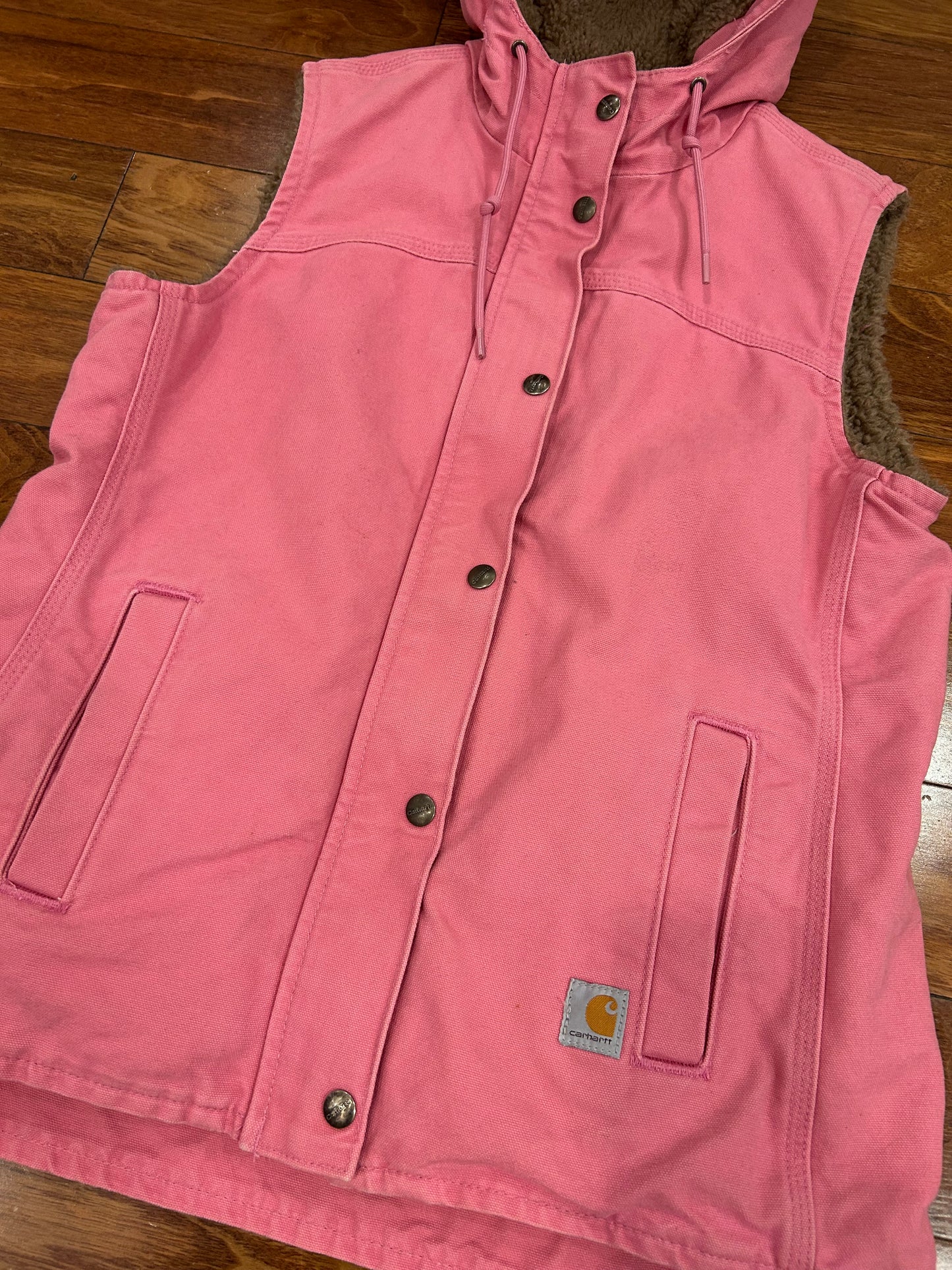 2014 Carhartt Sherpa Lined Pink Vintage Vest (S)