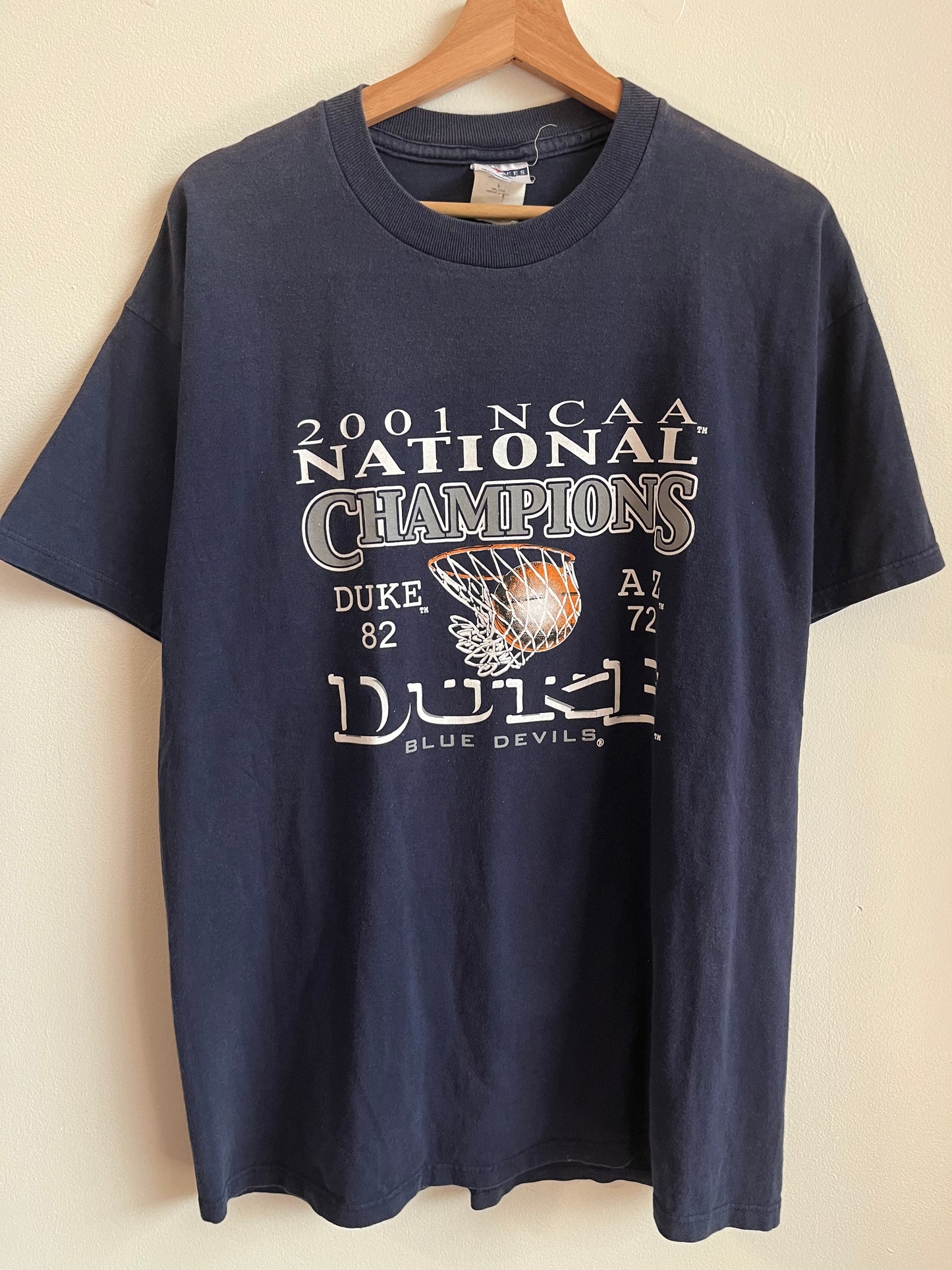 2001 Duke University Blue Devils NCAA Champions Tee (L)