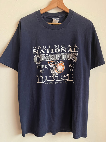 2001 Duke University Blue Devils NCAA Champions Tee (L)