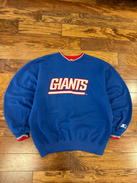 90s New York Giants Starter Blue Crewneck (L)