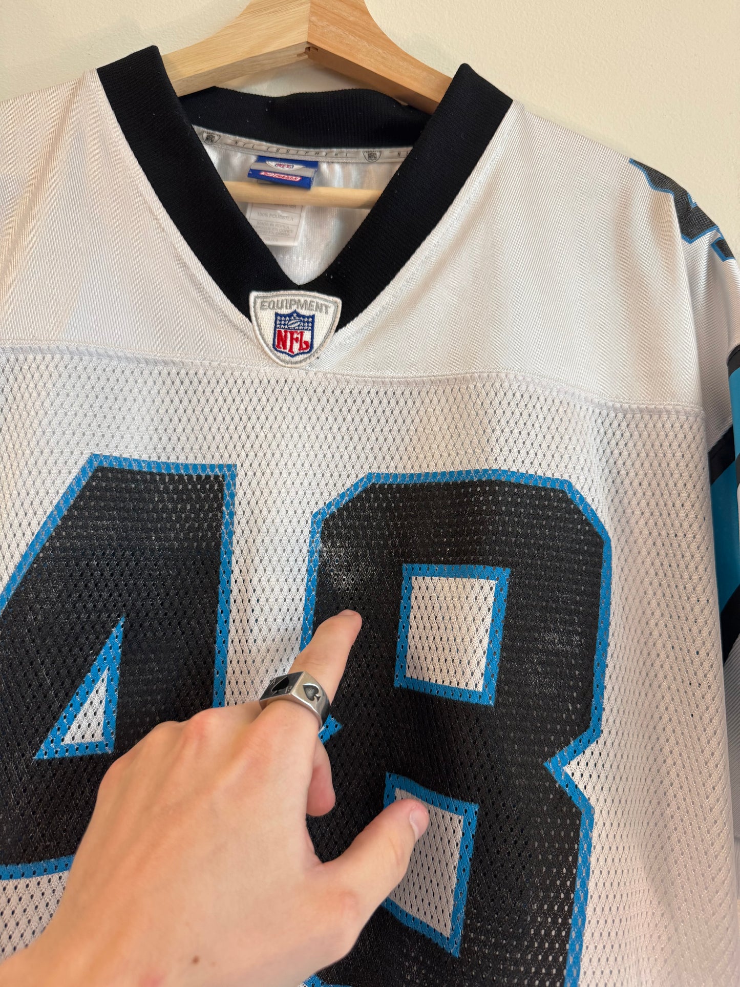 00s Carolina Panthers Stephen Davis Reebok Away Jersey (L)