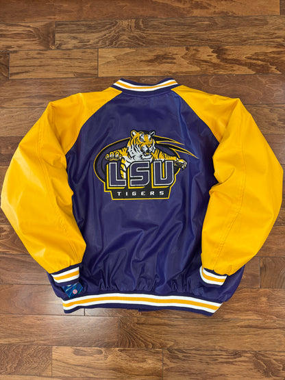 90s LSU Vintage Steve & Barry's Two Tone Varsity Jacket (XXL)